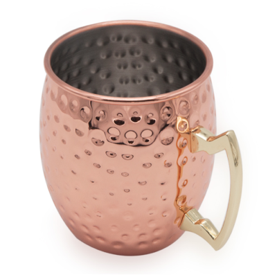 High Quality Copper Mug Stainless Steel 16oz Moscow Mule Mug With Brass Handle