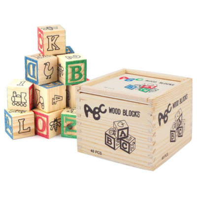 48PC Kids Learning ABC / Numbers / Picture Wooden...