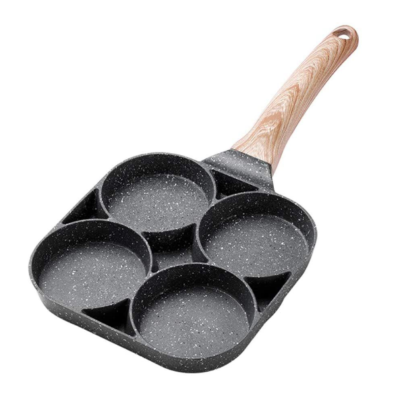 Non-Stick Frying Pan with 4 Hole Pancake Pan Fried...