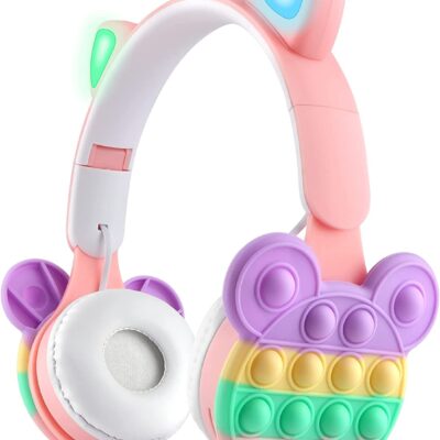 Colorful Bubble Foldable Wireless Headset- Bluetooth...