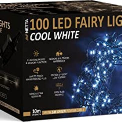 100 LED Fairy Lights – White / Warm White...