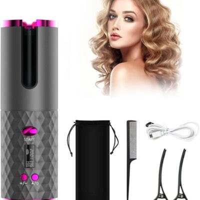 Cordless Rechargeable Automatic Hair Curler –...