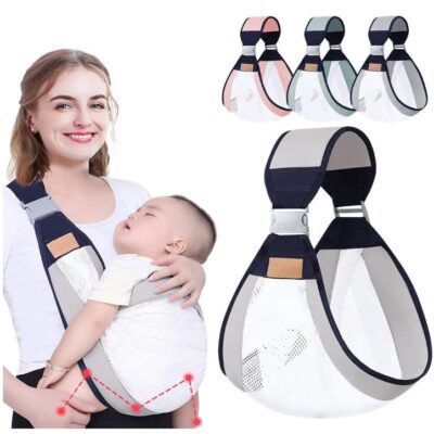 Breathable Baby Sling, Adjustable Baby Carrier,...
