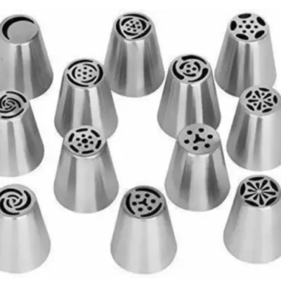 Set of 12 Stainless Steel Multi Opening Cake Icing...