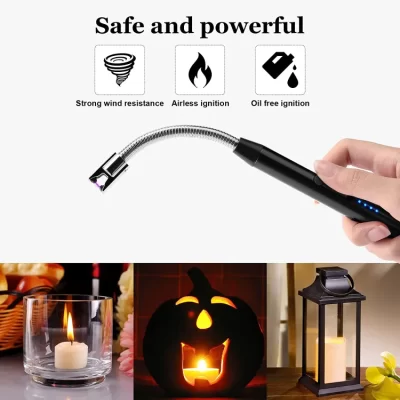 Electronic Arc Lighter With LED Battery Indicator