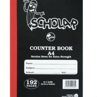 Pack of 5 A4 2 Quire Counter Books 192 Pages Feint...